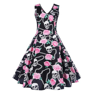 Skull Rose Dress - designfullprint