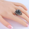 Retro Vintage Rose Pattern Punk Ring - designfullprint