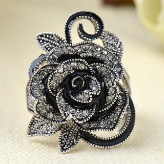 Retro Vintage Rose Pattern Punk Ring - designfullprint