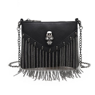 Black Flap Skull Skeleton Tassel