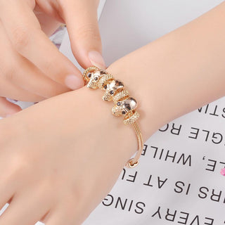 Zinc Alloy Three Skull Bracelets