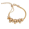 Zinc Alloy Three Skull Bracelets
