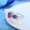 Rhodium Plated Red Skull Zircon Wedding Ring