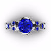 Crystal Zircon Stone Punk Skull Ring