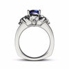 Crystal Zircon Stone Punk Skull Ring