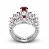Crystal Punk Style Skull Ring 2 Sets