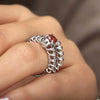 Crystal Punk Style Skull Ring 2 Sets