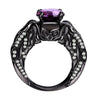 Punk Skull Princess Zircon Wedding Ring