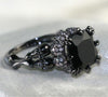 Black Diamond Skull Ring - designfullprint
