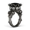 Black Diamond Skull Ring