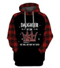 Black Pride Daughter of The King Christmas Red Tartan Hoodie