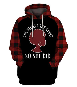 Black Pride She Believes She Could So She Did Xmas Hoodie Black And Proud 365