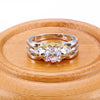 Skull Round Crystal Stone Ring - designfullprint