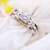 Skull Round Crystal Stone Ring - designfullprint