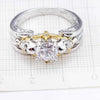 Skull Round Crystal Stone Ring - designfullprint