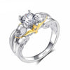 Skull Round Crystal Stone Ring - designfullprint