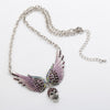 Crystal Angel Wings Skull Choker Necklaces