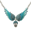 Crystal Angel Wings Skull Choker Necklaces