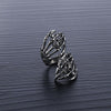 Mirror Polished Finger Skeleton Skull Ring