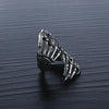 Mirror Polished Finger Skeleton Skull Ring