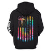 Gifts For Nurses Nurse Personalized Tie Dye Flag Zipup Hoodie Sweater