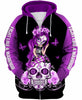 Skull Gift Fight Like A Warrior™ Hot Purple Lupus Sugar Skull Girl Awareness Hoodie