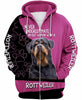 Rottweiler Lover Never Underestimate An Old Woman With A Rottweiler US Unisex Size Hoodie Long sleeve Tshirt Zip-up Pullover