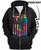 Personalized Tie Dye Flag Healthcare Workers US Unisex Size Pullover and Zipup Hoodies community health worker patient care assistants cna hoodie