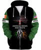 Irish Shop American Grown Irish Roots American Grown With Irish Roots US Unisex Size Hoodies