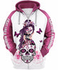 Multi-color Fight Like A Warrior Melanin Cancer Awareness Zip up Hoodie