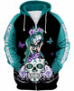 Multi-color Fight Like A Warrior Melanin Cancer Awareness Zip up Hoodie