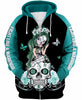 Multi-color Fight Like A Warrior Melanin Cancer Awareness Zip up Hoodie
