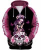 Multi-color Fight Like A Warrior Melanin Cancer Awareness Zip up Hoodie