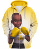 Multi-color Melanin Warrior Health Awareness Zip-up  Hoodie