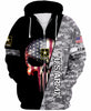 Skull Gift Gift For Army Army Skull Unisex Size Hoodie