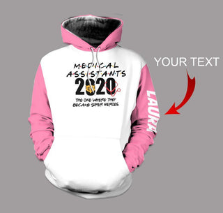 Personalized Medical Assistant 2020 US Unisex Size Hoodie