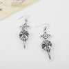 Viking Compass Rune Skull Earrings - designfullprint