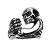 Palm Skeleton Skull Bikers Ring
