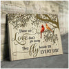 Those We Love Always Stay In Heart Northen Cardinals Cardinals Pair Love Quotes Wall Art Canvas PA