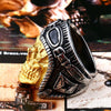 Stainless Steel Astronaut Punk Skull Rings