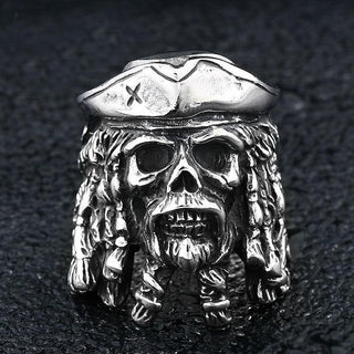 Skull Gift Gift For Viking Lover Viking Punk Skull Stainless Steel Ring