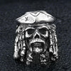 Skull Gift Gift For Viking Lover Viking Punk Skull Stainless Steel Ring