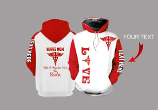Gifts For Nurses Gift For Mom Nurse Mom Personalized US Unisex Size Hoodie