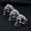 Vintage Retro Punk Cross Skull Ring