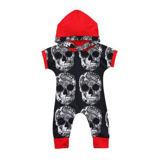 Baby Cool One-pieces Skull Hooded Romper - designfullprint
