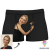 Custom Sexy Boxer Shorts With Girlfriend Hug Custom Lover Face A Gift For My Boyfriend Personalized Men Boxer Briefs NHD