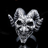 Skull Horn Punk Biker Ring