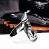 Punk Rock Cross Skull Ring