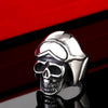 Skull Head Biker Punk Ring