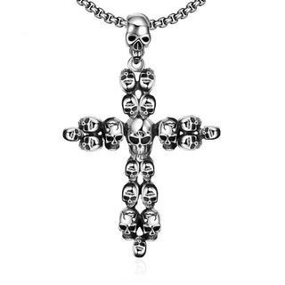 Vintage Steampunk Skull Pendant Necklace